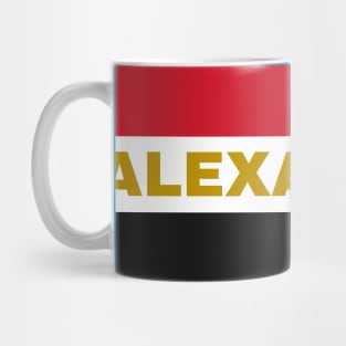 Alexandria City in Egyptian Flag Colors Mug